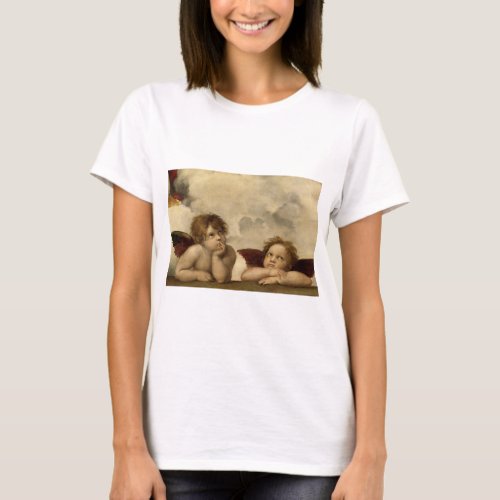 Angels Cherubs Raphael Santi Sistine Madonna Sweet T_Shirt