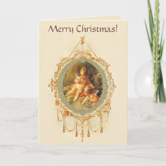 Angels Cherubs Vintage Style Christmas Card