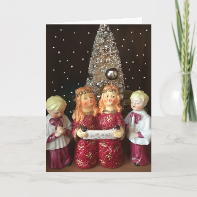 Angels & Choir Boys Sing Holiday Card (Front)