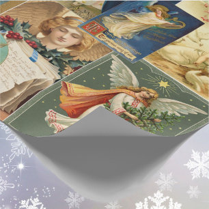 Angels Christmas Victorian Cards Pretty Poses Wrapping Paper