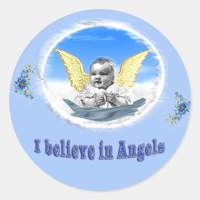 Angels Classic Round Sticker (Front)