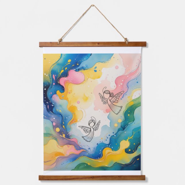 Angels design  hanging tapestry (Front)
