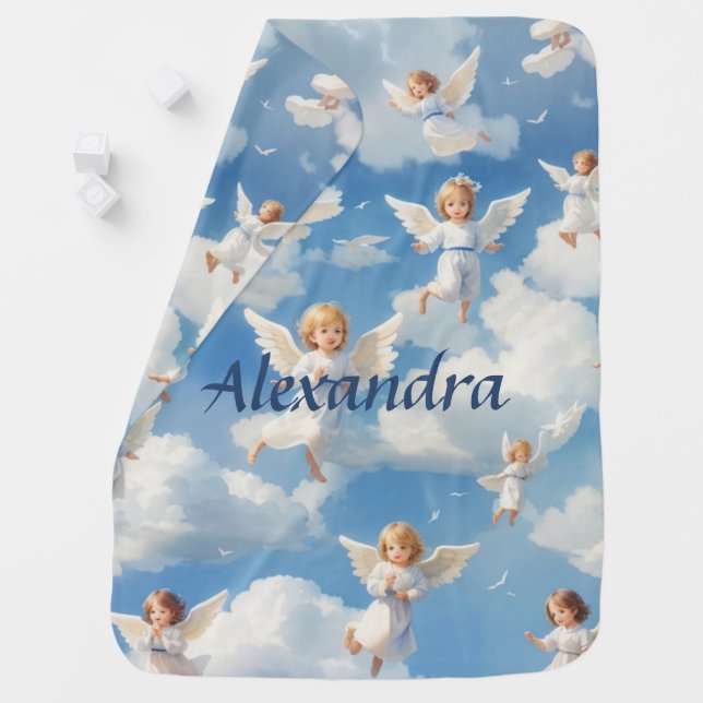 Angels Design Personalizable Baby Blanket (In Situ)