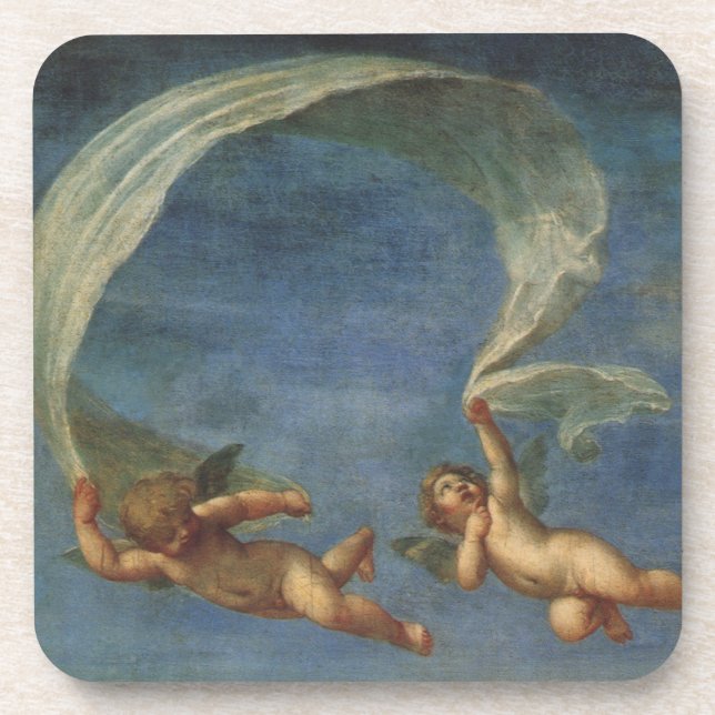 Angels Detail from Adonis Led by Cupids by Albani Beverage Coaster (Front)