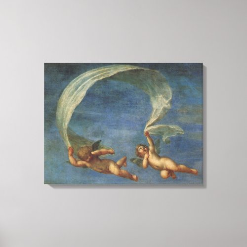 Angels Detail from Adonis Led by Cupids by Albani Canvas Print