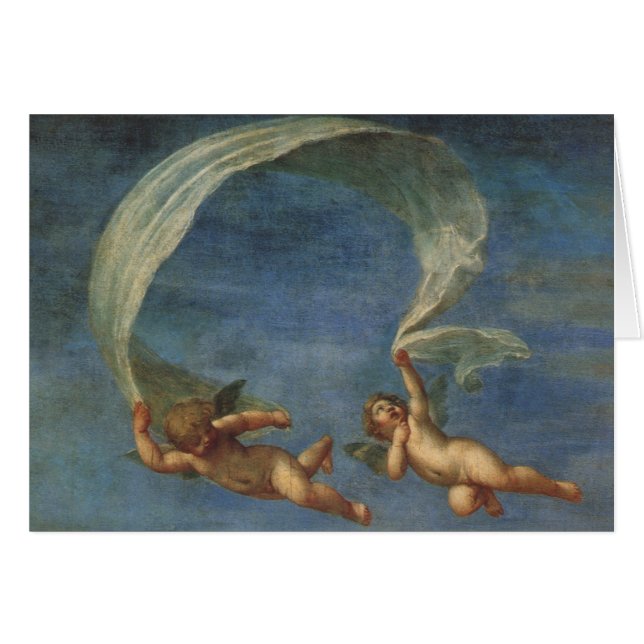 Angels Detail from Adonis Led by Cupids by Albani Cards (Front Horizontal)