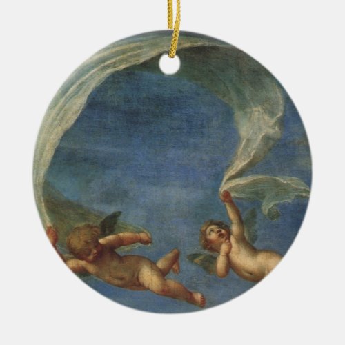 Angels Detail from Adonis Led by Cupids by Albani Ceramic Ornament