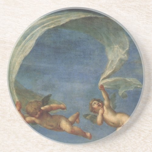 Angels Detail from Adonis Led by Cupids by Albani Coaster