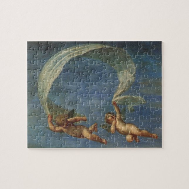 Angels Detail from Adonis Led by Cupids by Albani Jigsaw Puzzle (Horizontal)
