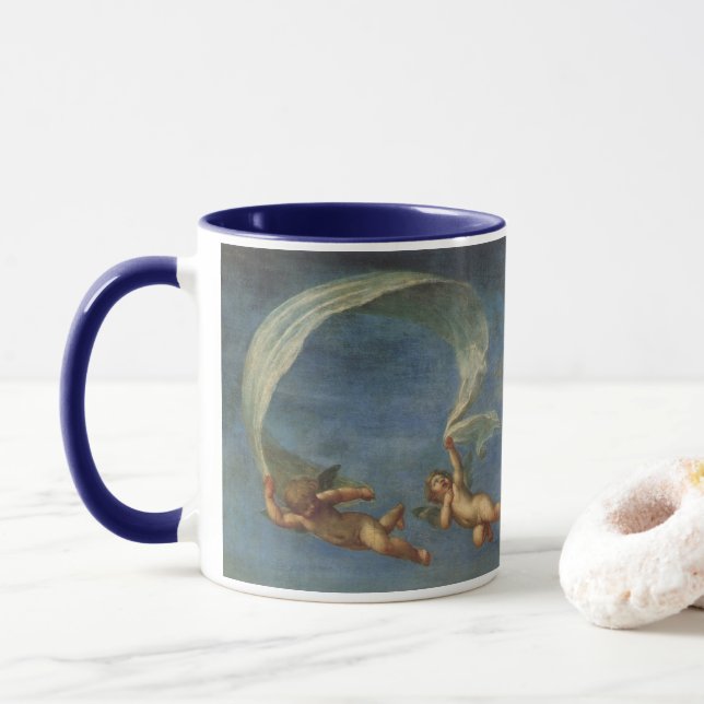 Angels Detail from Adonis Led by Cupids by Albani Mug (With Donut)