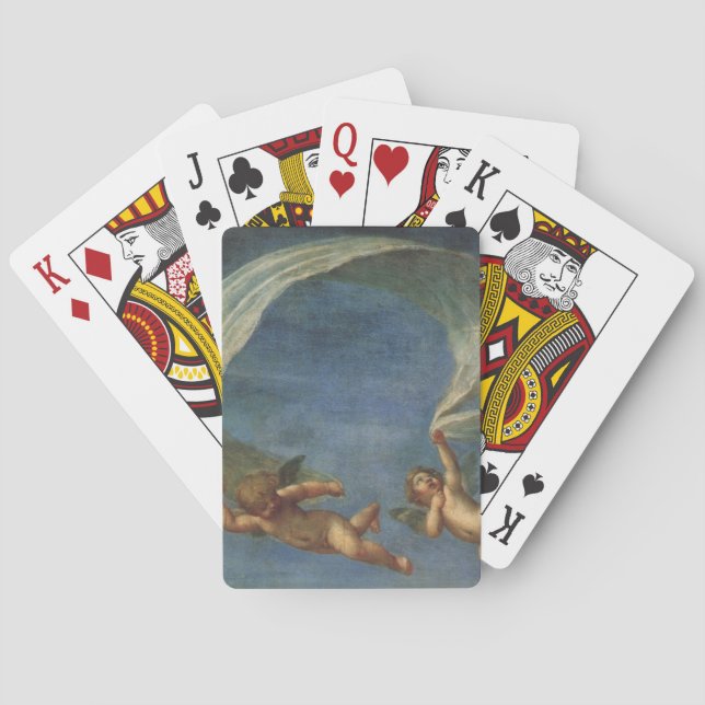 Angels Detail from Adonis Led by Cupids by Albani Poker Cards (Back)
