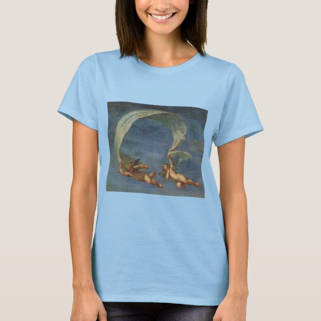 Angels Detail from Adonis Led by Cupids by Albani T-Shirt (Front)