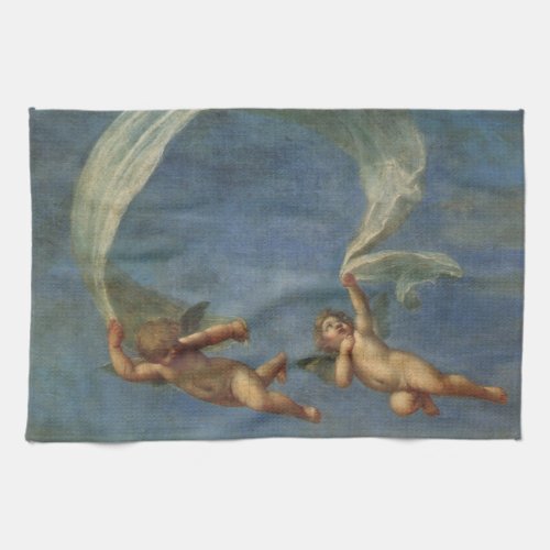 Angels Detail from Adonis Led by Cupids by Albani Towel
