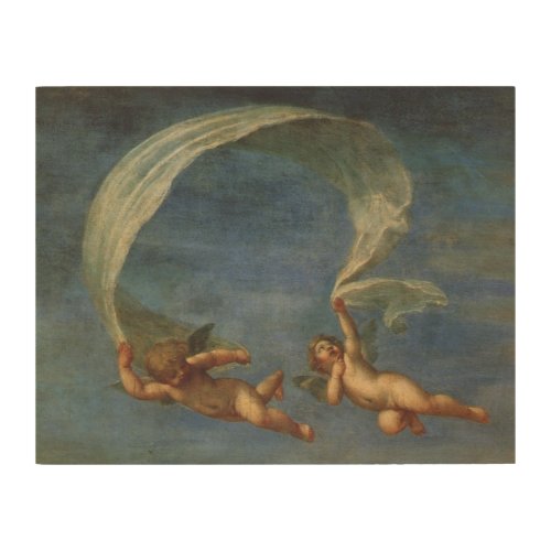Angels Detail from Adonis Led by Cupids by Albani Wood Wall Art