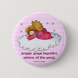 Angels dream beautiful visions of the world button
