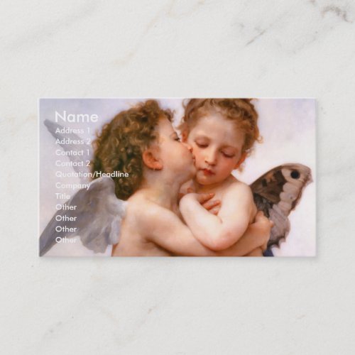 Angels First Kiss, Bouguereau Business Card Templates