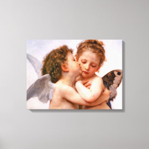 Angels First Kiss Bouguereau Fine Art Canvas Print