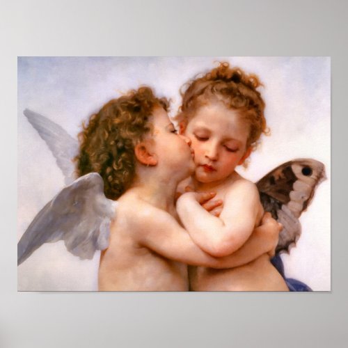 Angels First Kiss Bouguereau Fine Art Poster