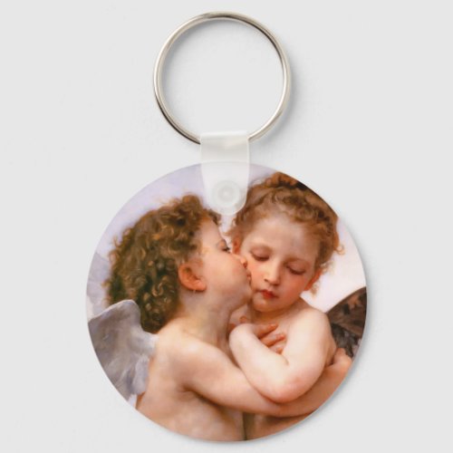 Angels First Kiss Bouguereau Keychain