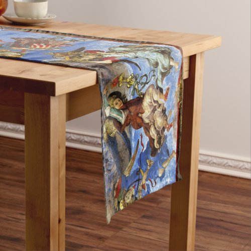  Angels From Assumption and Annunciation by Lippi Long Table Runner