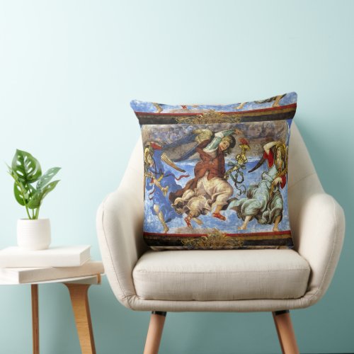  Angels From Assumption and Annunciation by Lippi Throw Pillow
