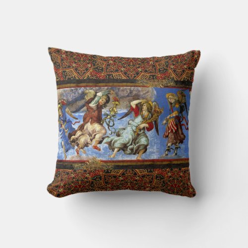 Angels From Assumption and Annunciation by Lippi Throw Pillow