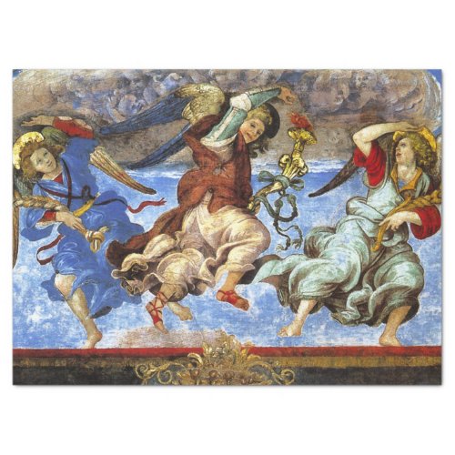  Angels From Assumption and Annunciation by Lippi Tissue Paper