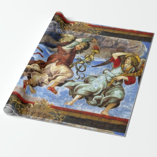  Angels From Assumption and Annunciation by Lippi Wrapping Paper