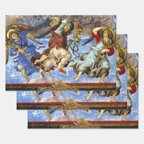  Angels From Assumption and Annunciation by Lippi Wrapping Paper Sheets
