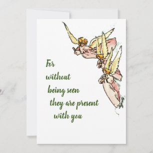 Angels From Clouds with Saying of Comfort for You Holiday Card