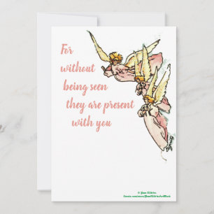 Angels From Clouds with Saying of Comfort for You Holiday Card