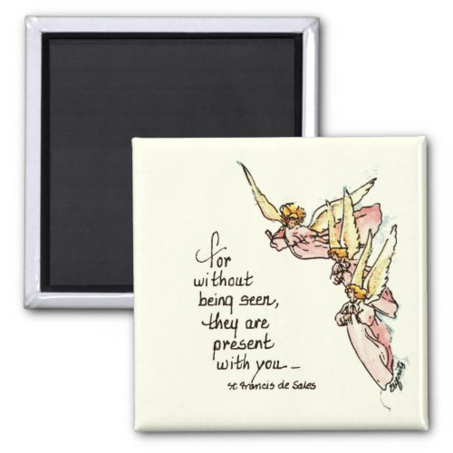 Angels From Clouds with Saying of Comfort for You Magnet