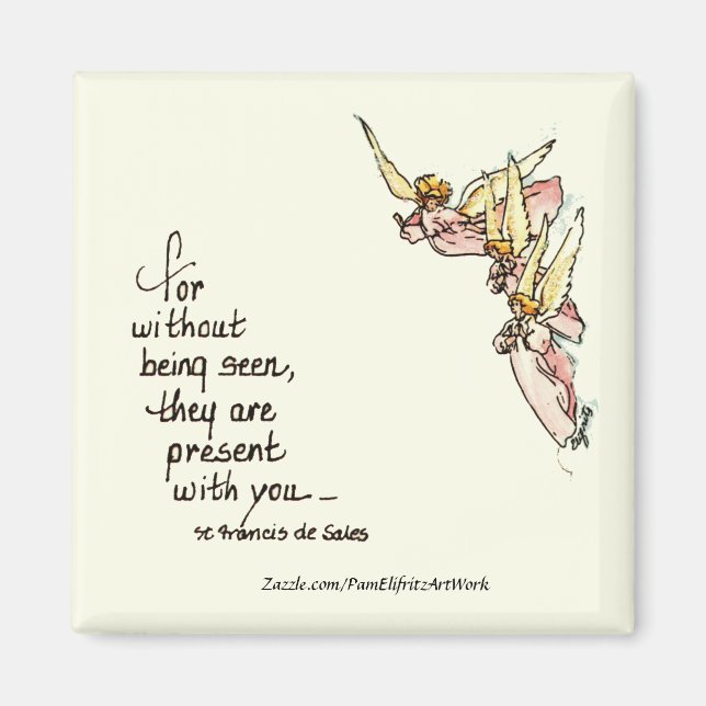 Angels From Clouds with Saying of Comfort for You Magnet (Front)