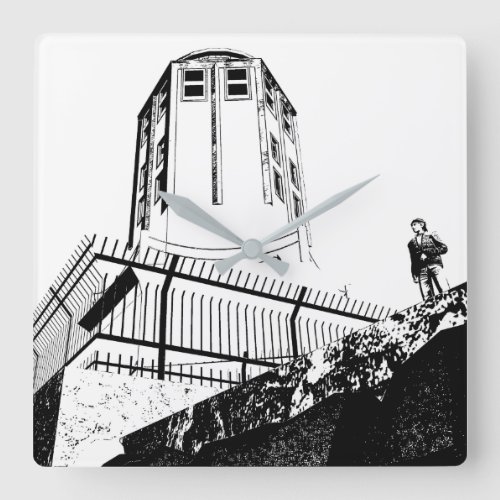 Angels Gate Lighthouse San Pedro CA Square Wall Clock