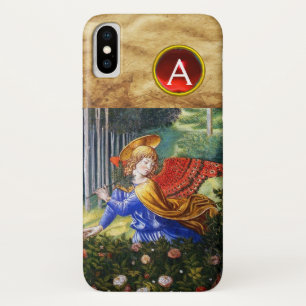 Angels Gathering Flowers,Heaven Landscape Monogram iPhone X Case