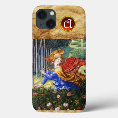 Angels Gathering Flowers in a Heavenly Landscape iPhone 13 Case