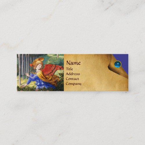 Angels Gathering Flowers in a Heavenly Landscape Mini Business Card