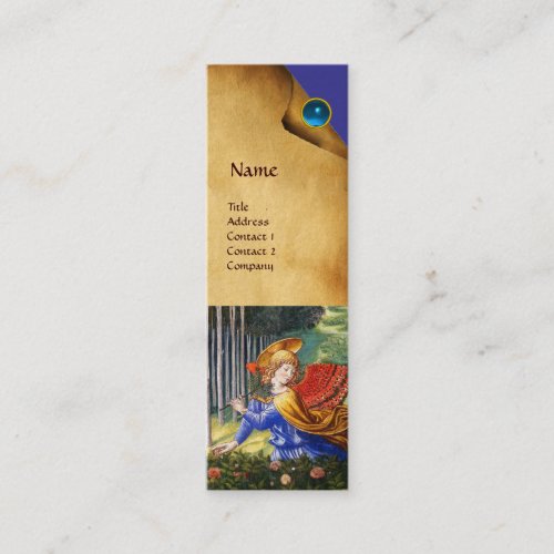 Angels Gathering Flowers in a Heavenly Landscape Mini Business Card