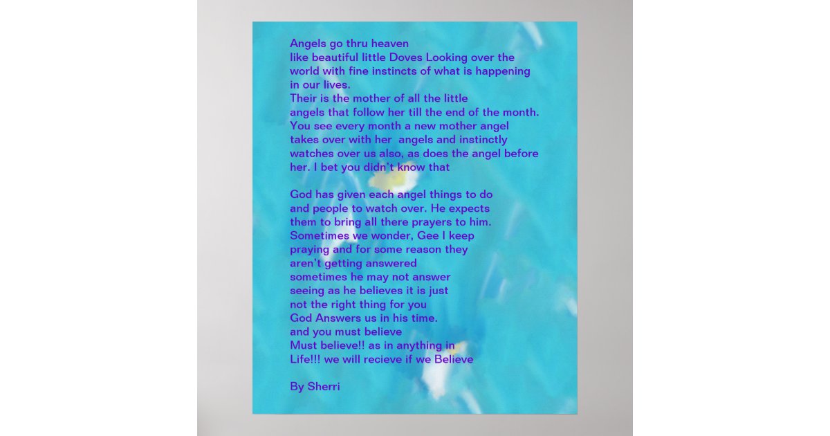 angel going to heaven poem