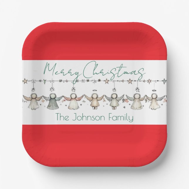 Angels in Celebration Paper Plates (Front)