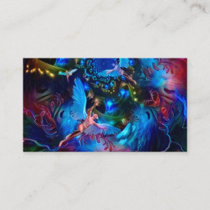 Angels in colorful tunnel business card