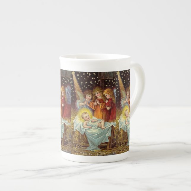 Angels in Manger Specialty Mugs (Front Right)