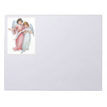 Angels In Pink And Blue Notepad at Zazzle