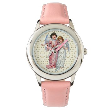 Angels In Pink And Blue Watch by justcrosses at Zazzle