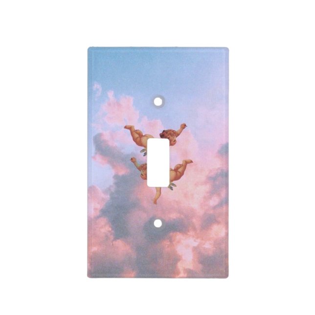 Angels in the sky light switch cover (Front)