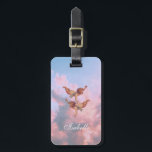 Angels in the sky                                  luggage tag<br><div class="desc">Angels in the sky                             



angel angels cherubim cupid, 
sky feather illustration art, 
 raphael religious heart trendy, 
 catholic fly christian beautiful , 
romantic little angelic painting, 
 girl boy heaven celebration, 
 valentine christmas drawing , 
 flying cute love wings , 
pink baby vintage wing, 
cherubim angel angels cupid, </div>