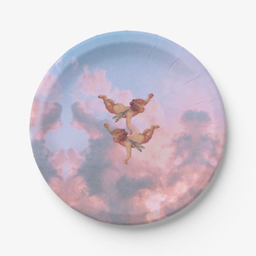 Angels in the sky paper plates