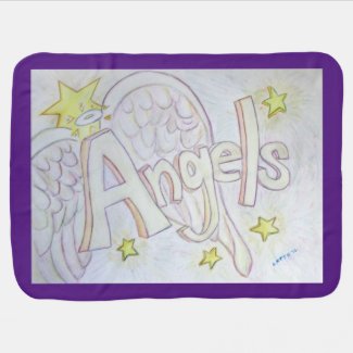 Angels Inspirational Word Art Soft Blanket