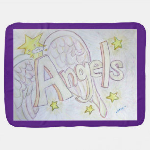 Angels Inspirational Word Art Soft Blanket