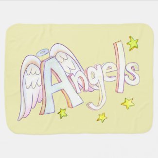 Angels Inspirational Word Art Soft Blanket